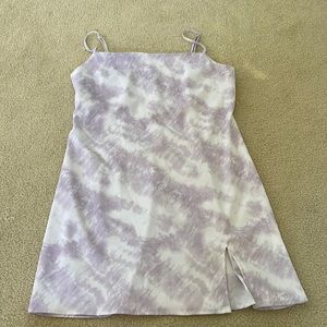 Purple Tie Dye Mini Dress